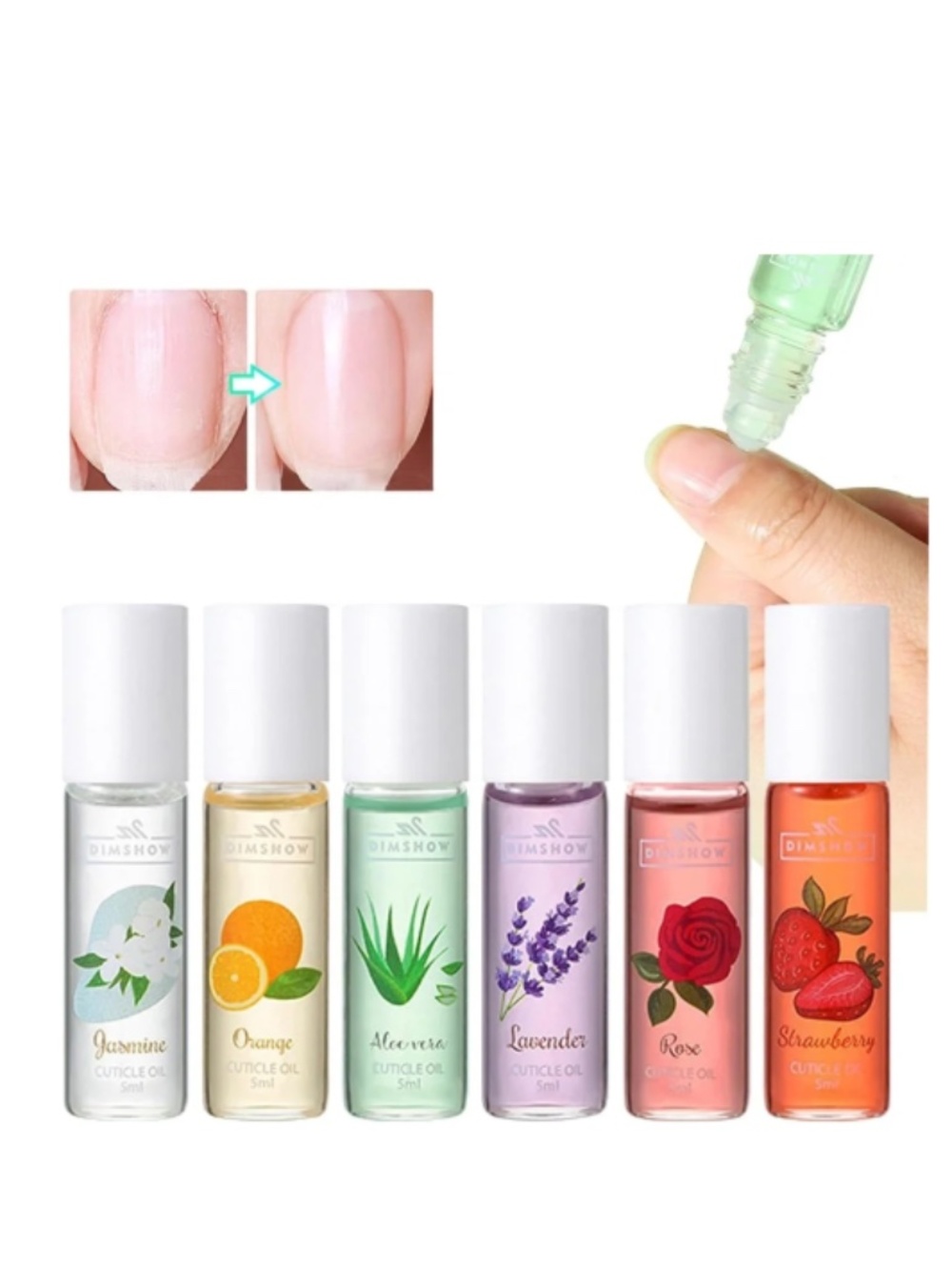Herbal Natural Cuticle Oil Set 6 Bottles